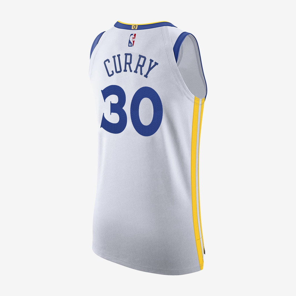 [AT4705-100] Mens Nike NBA GS Warriors Stephen Curry White Authentic Jersey