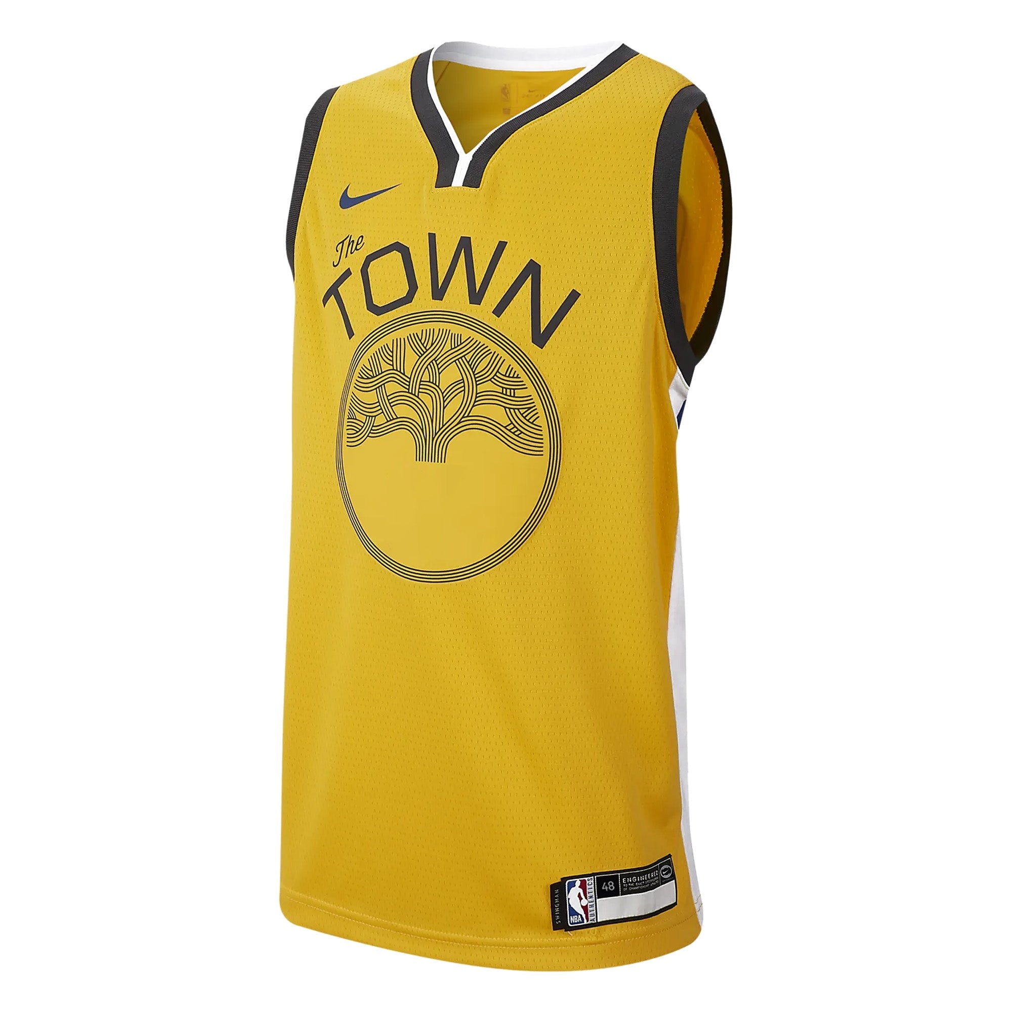 [BQ1160-728] Nike Mens NBA GS Warriors Earned Edition Gold Swingman Jersey