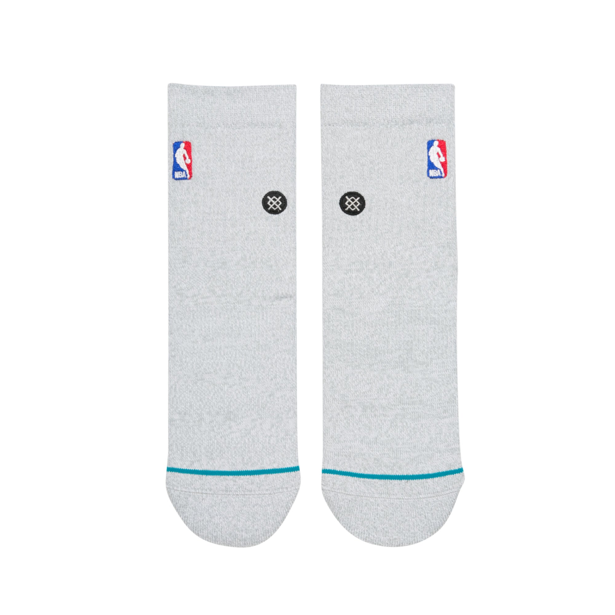 [M356D17LOG-HGR] Mens Stance NBA Logoman QTR Heather Grey Ankle Socks