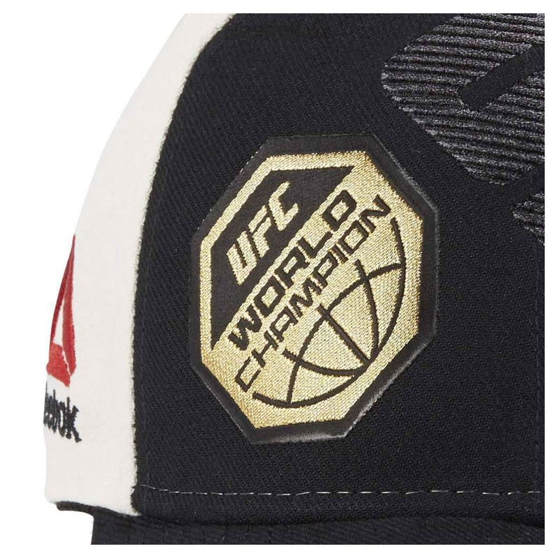 [M737Z] UFC Structured Flex Hat - Black | Cream | Gold - World Champion