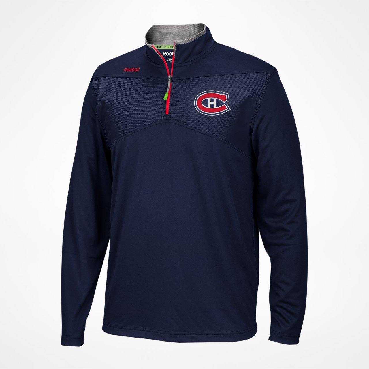 [M95071] Mens Reebok Baselayer 1/4 Zip NHL Montreal Canadiens - sneakAR