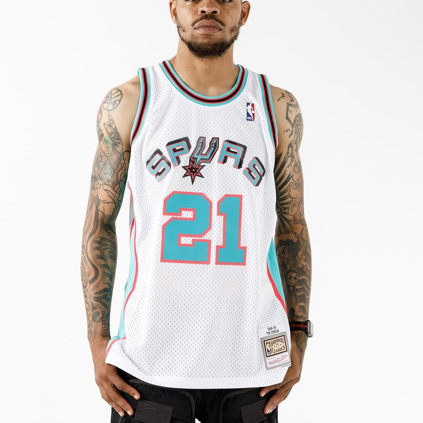 Mens Mitchell & Ness NBA SWINGMAN JERSEY - SAN ANTONIO SPURS 1998 TIM DUNCAN