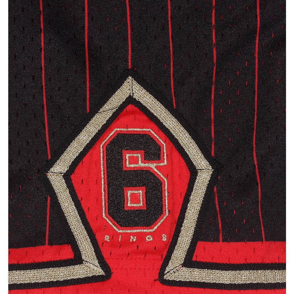 [MSPOBLCK-CBUBA180651] Mens Mitchell & Ness NBA Chicago Bulls 6 Rings Batting Practice Jersey