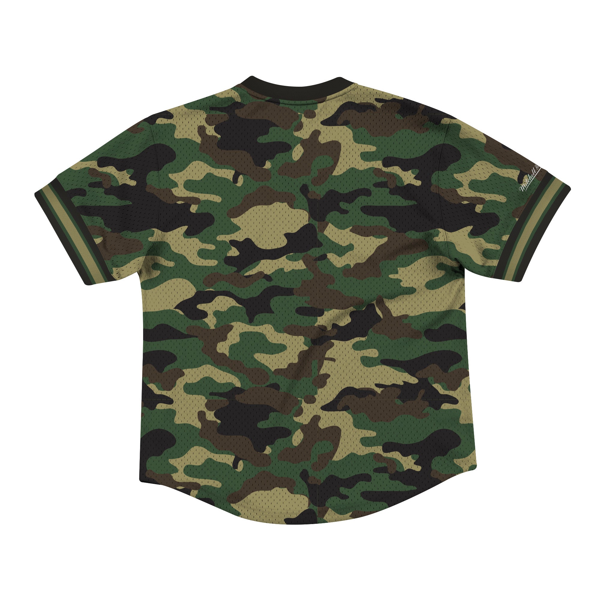 Mens Mitchell & Ness NBA Camo Mesh V-Neck Chicago Bulls