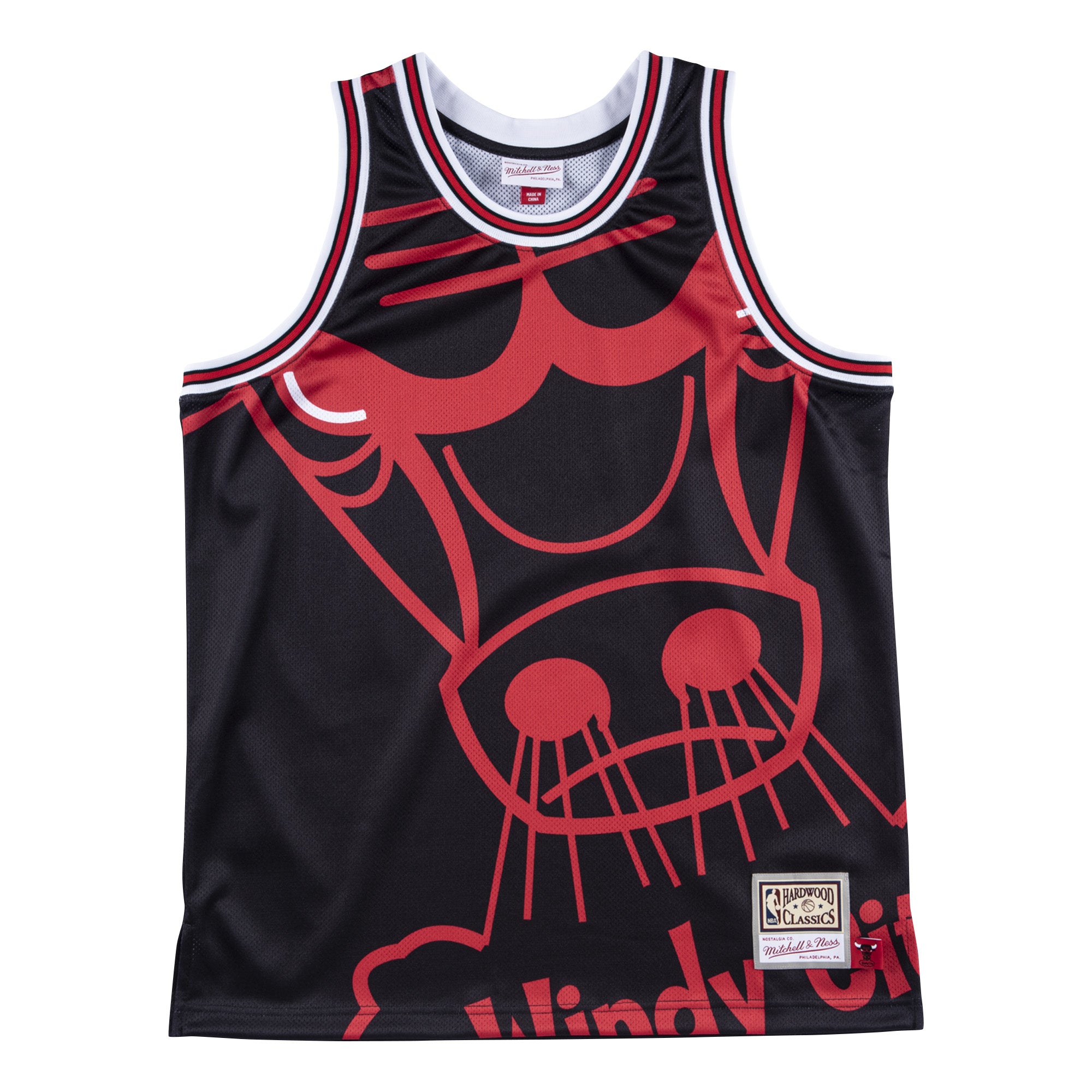 Mens Mitchell & Ness NBA Big Face Jersey Chicago Bulls