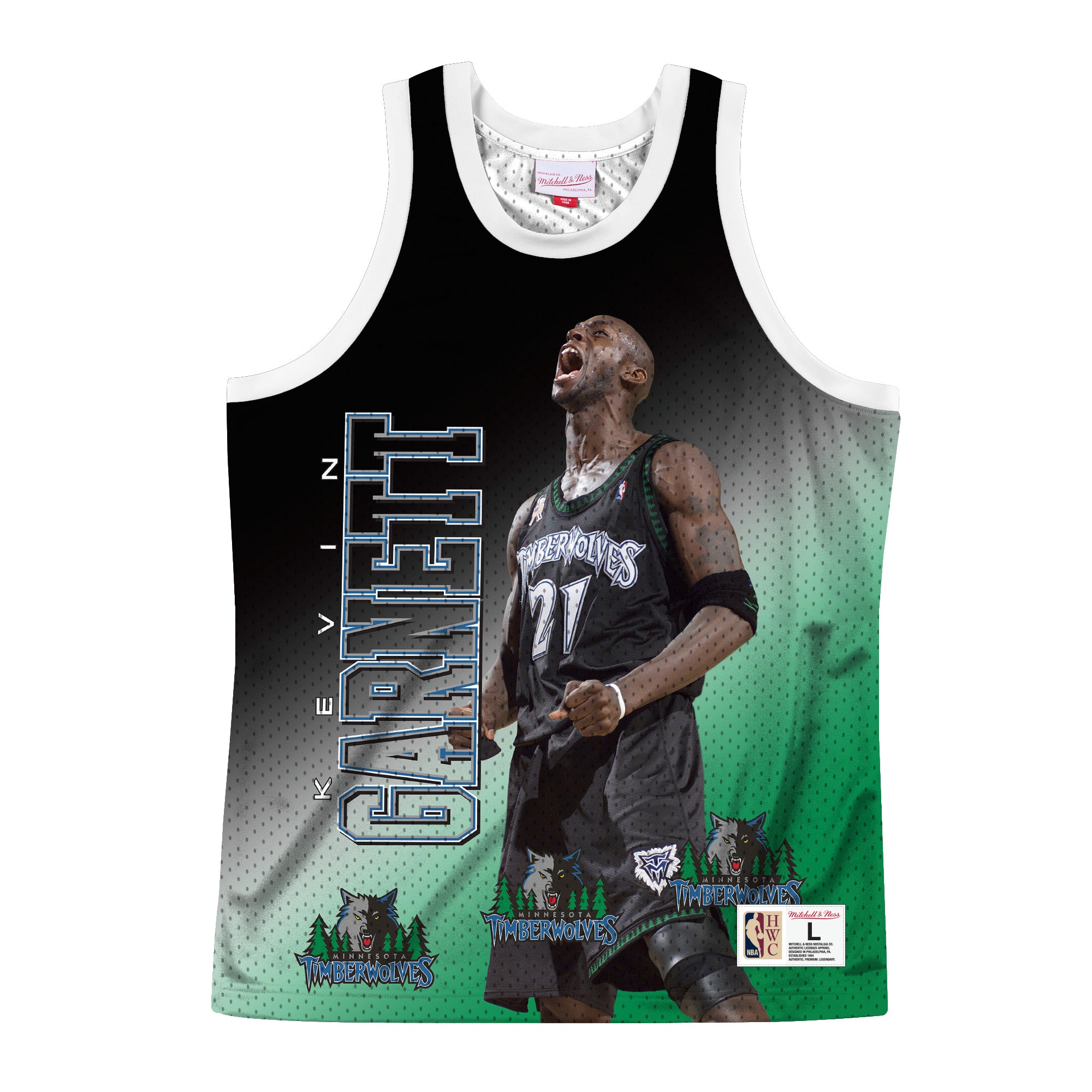 Mens Mitchell & Ness NBA Behind The Back Tank Timberwolves Kevin Garnett