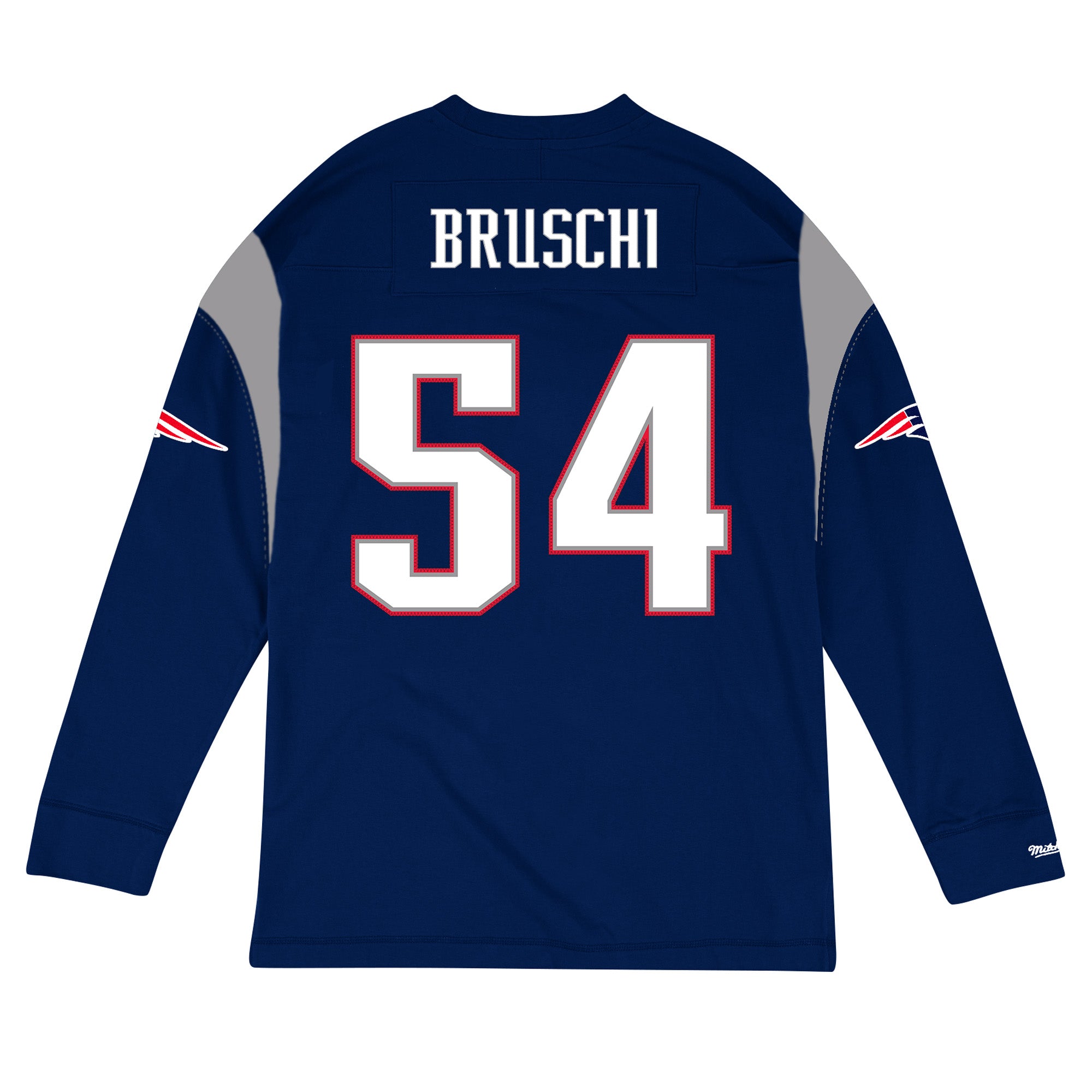 Mens Mitchell & Ness NFL Name & Number Longsleeve New England Patriots