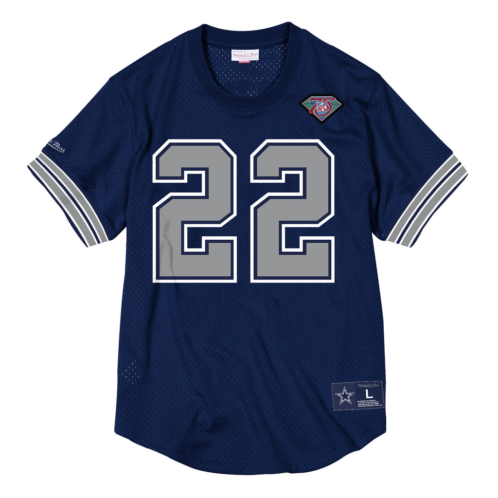 Mens Mitchell & Ness NFL Name & Number Mesh Crew Neck Dallas Cowboys