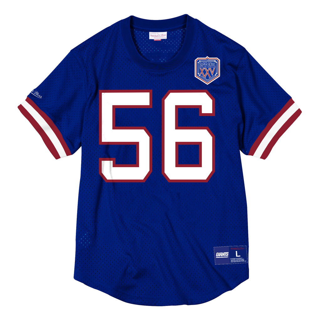 Mens Mitchell & Ness NFL Name & Number Mesh Crew Neck New York Giants