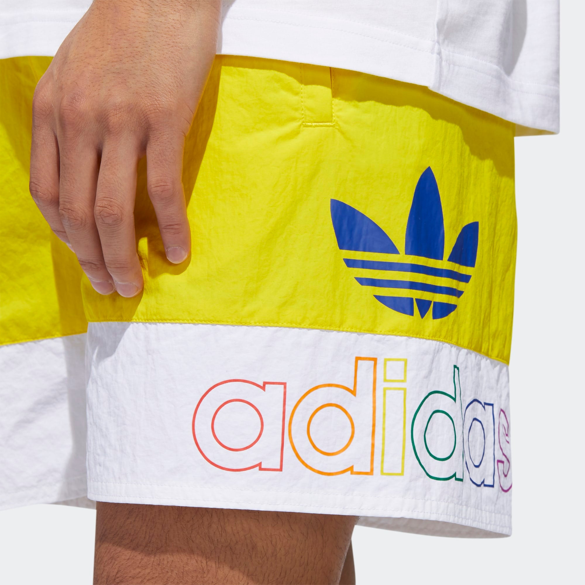 [GD0954] Mens Adidas Originals Pride Freestyle Woven Shorts