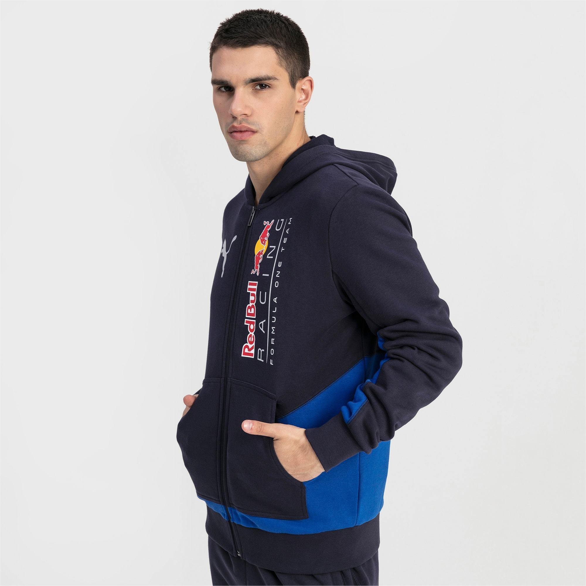 [595174-01] Mens Puma RBR Red Bull Racing Logo Hooded Sweat Jacket - sneakAR
