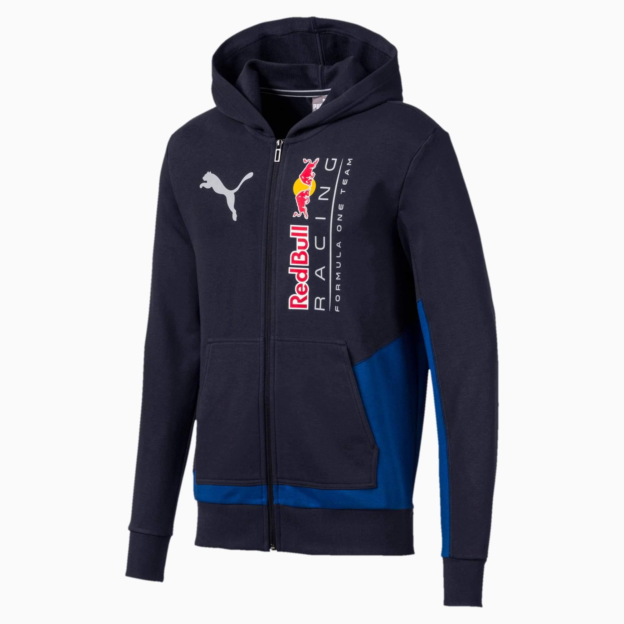 [595174-01] Mens Puma RBR Red Bull Racing Logo Hooded Sweat Jacket - sneakAR