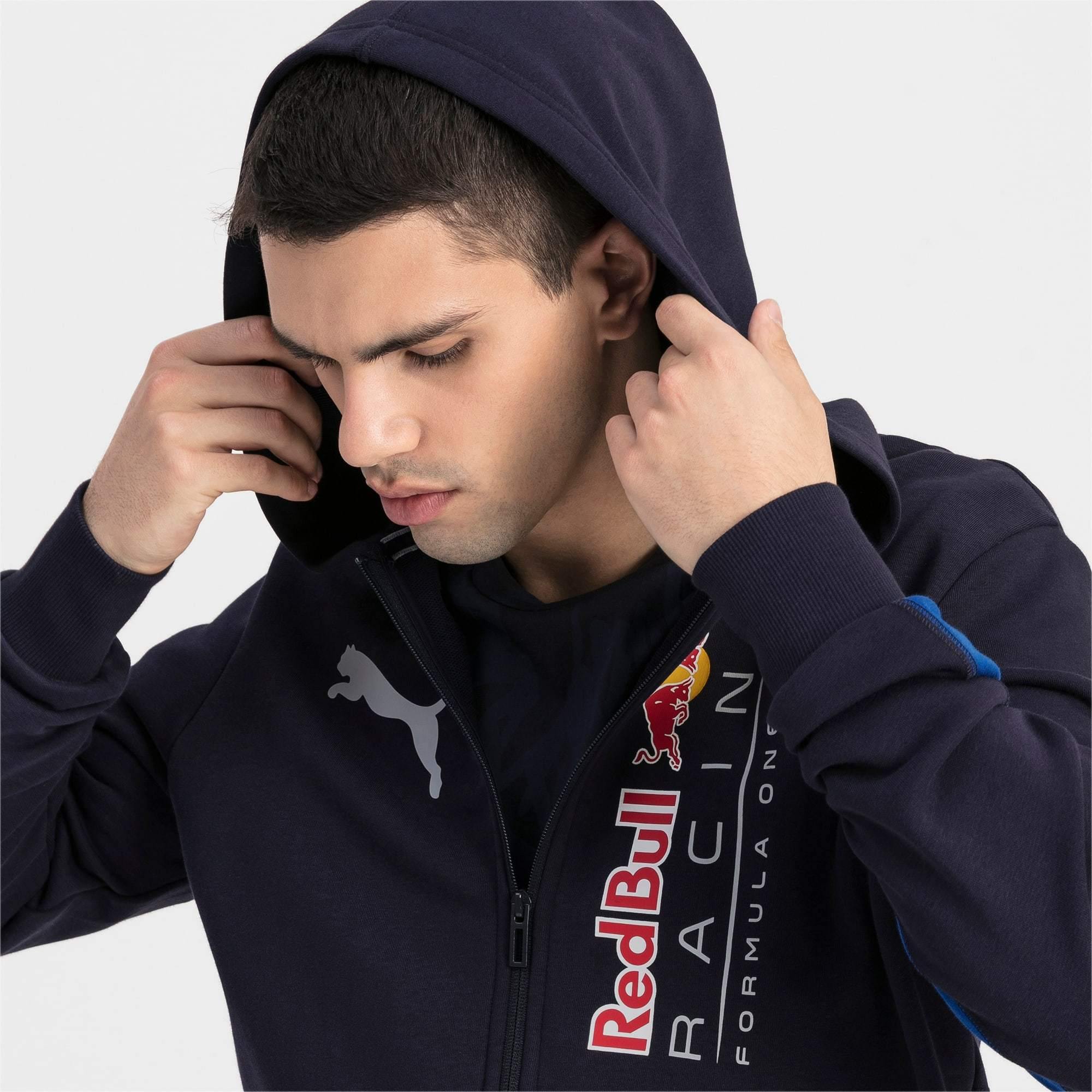 [595174-01] Mens Puma RBR Red Bull Racing Logo Hooded Sweat Jacket - sneakAR