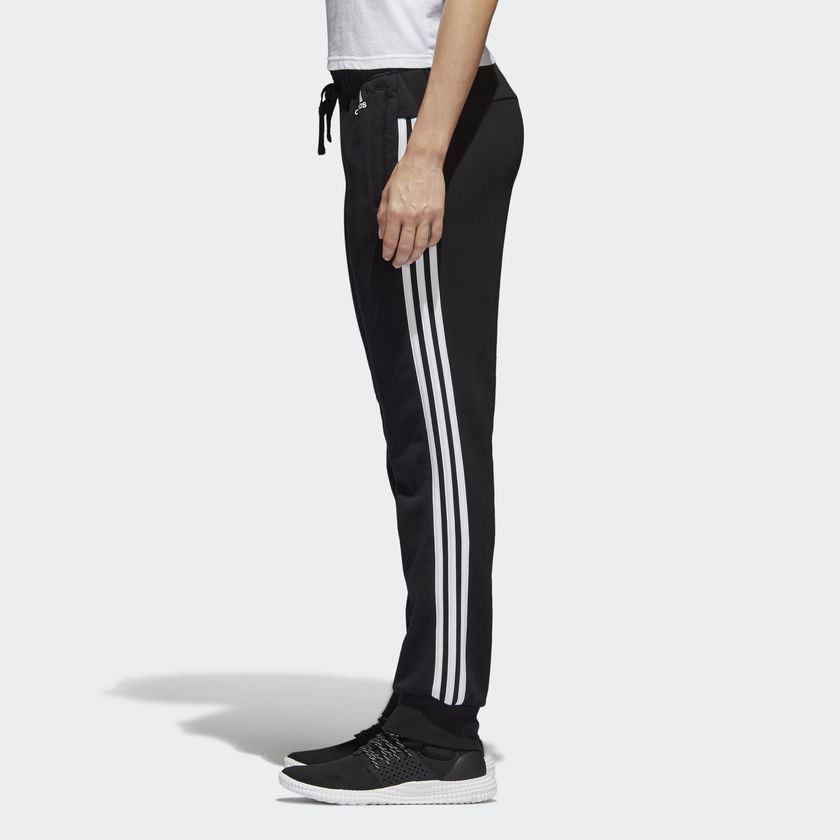 [S97113] Womens Adidas Essential 3-Stripes Closed Hem Slim Pants