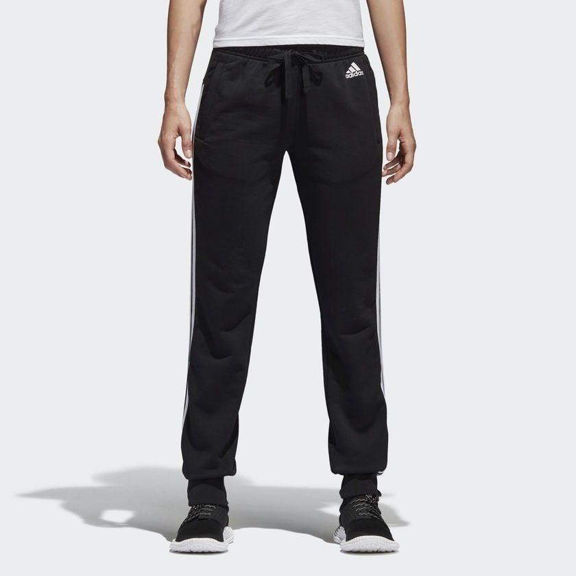 [S97113] Womens Adidas Essential 3-Stripes Closed Hem Slim Pants