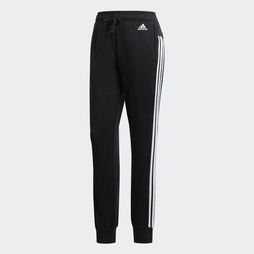 [S97113] Womens Adidas Essential 3-Stripes Closed Hem Slim Pants