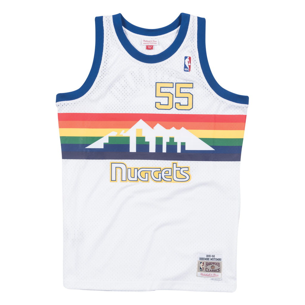 Mens Mitchell & Ness NBA Swingman Jersey Nuggets 91-92 Dikembe Mutombo
