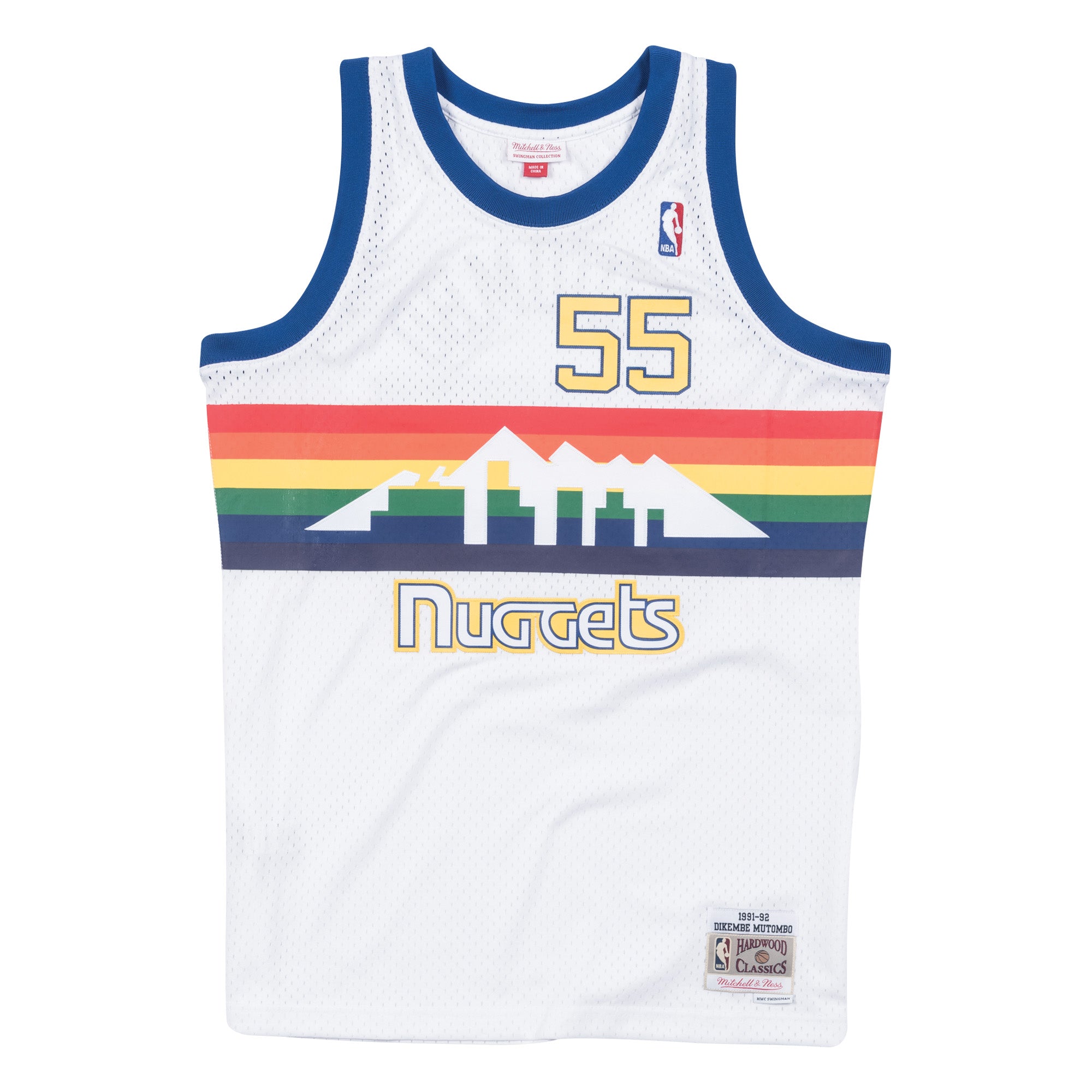 Mens Mitchell & Ness NBA Swingman Jersey Nuggets 91-92 Dikembe Mutombo