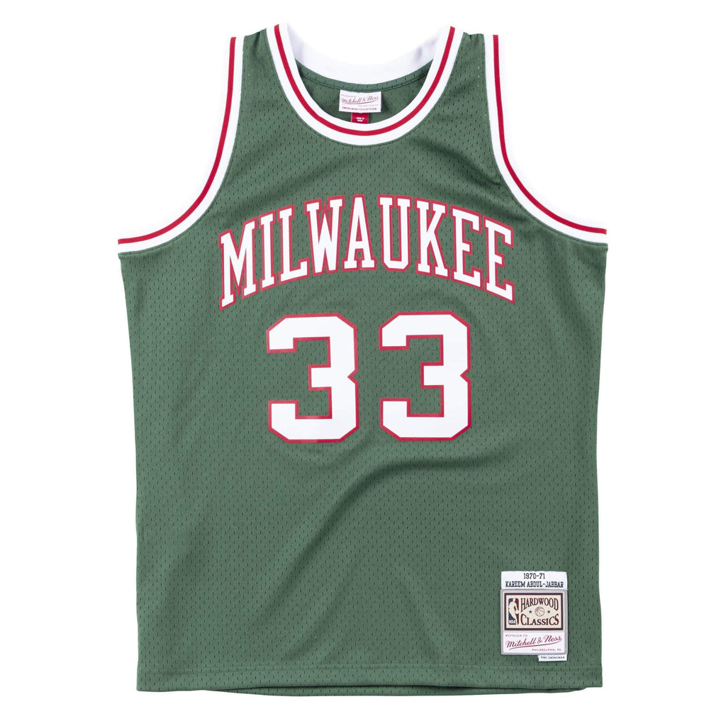 [SMJYAC18107-MBUDKGN70KAB] Mens Mitchell & Ness NBA Swingman Jersey Bucks 70 Kareem Abdul-Jabbar
