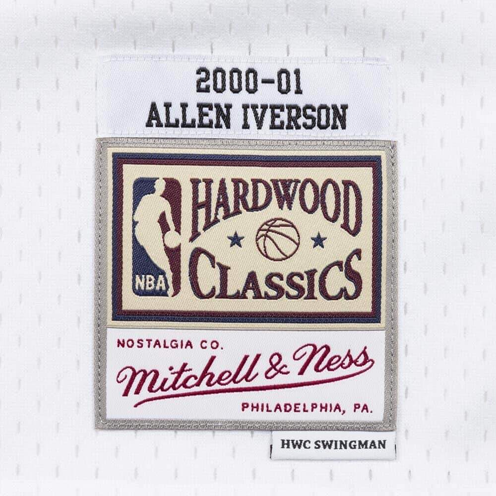 [SMJYBKWH-P76NG182571AIV00] Mens Mitchell & Ness NBA Swingman Split Jersey 76ers 00 Allen Iverson