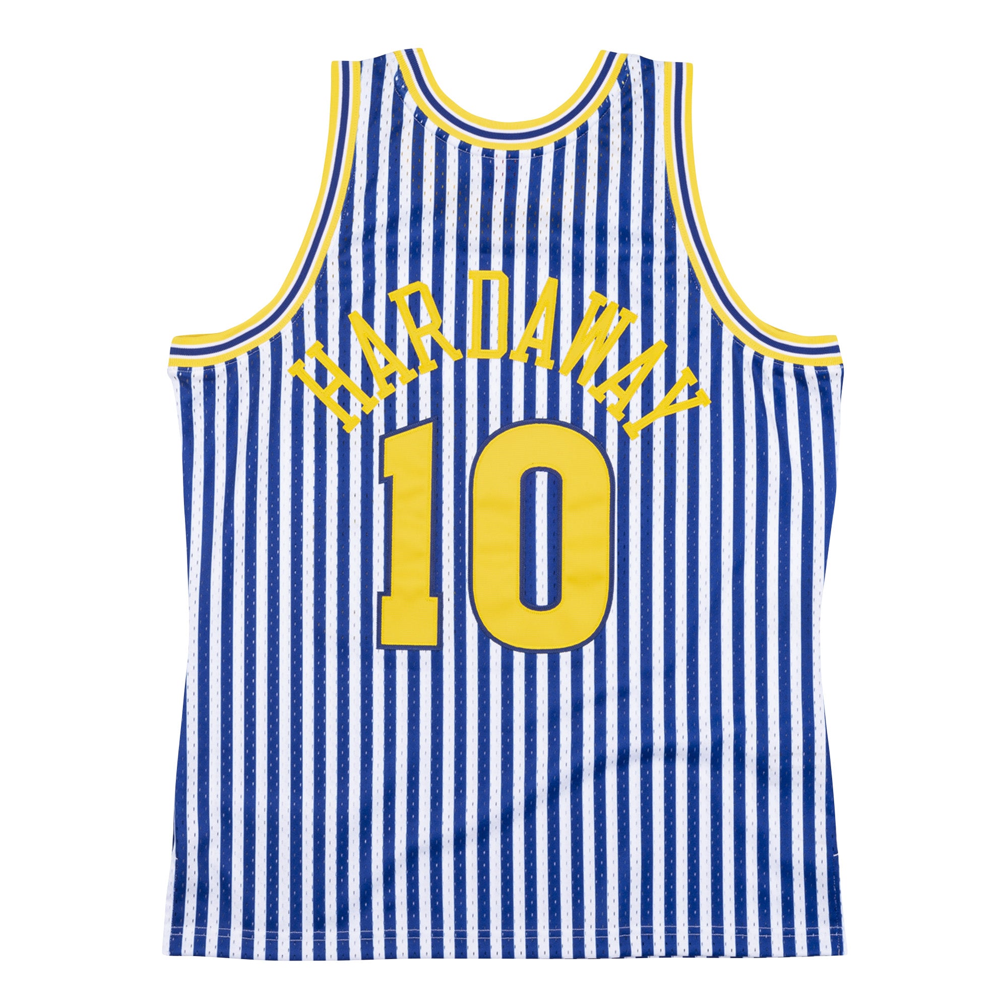 Mens Mitchell & Ness NBA Striped Swingman Jersey GS Warriors 1990 Tim Hardaway