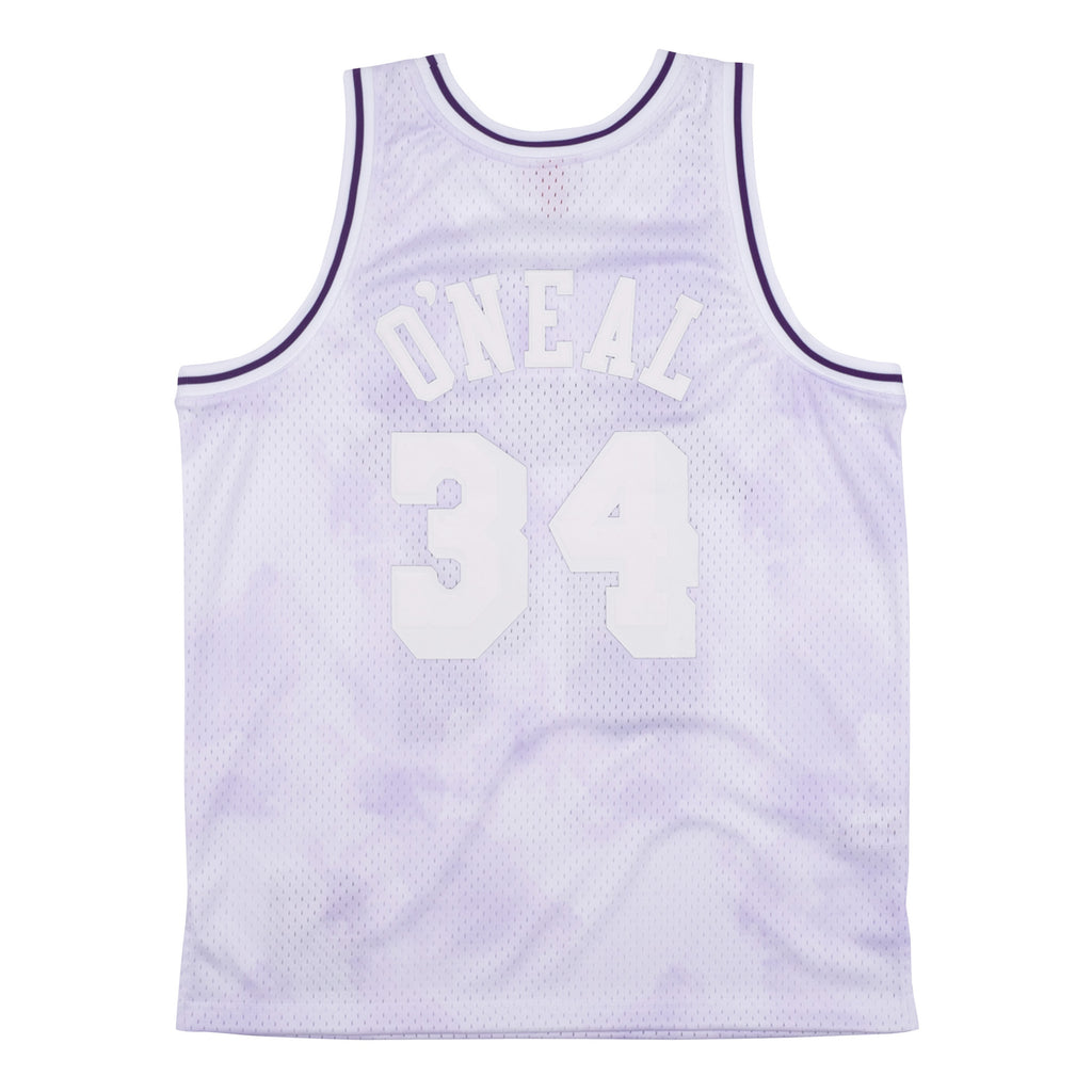 Mens Mitchell & Ness NBA Cloudy Skies Swingman Jersey LA Lakers 1996 Shaq