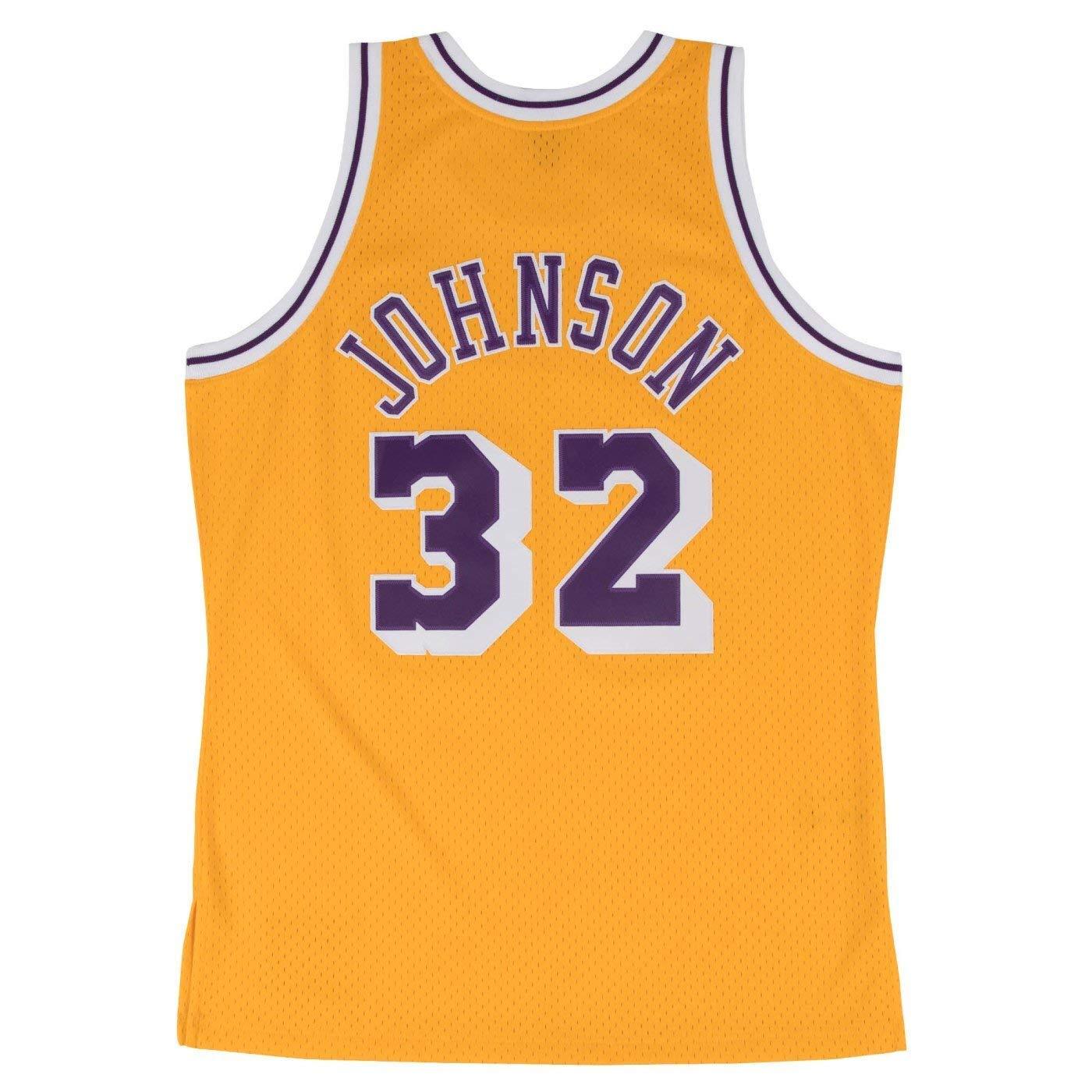 [SMJYGS18175-LALLTGD84EJH] Mens Mitchell & Ness NBA Swingman Home Jersey Lakers 84 Magic Johnson