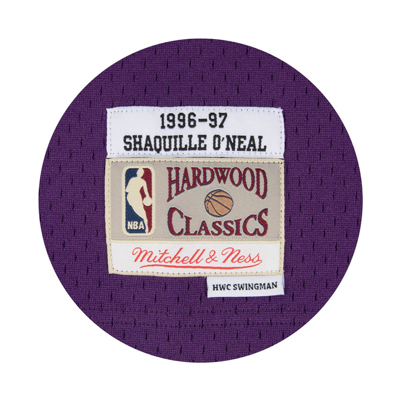 Mens Mitchell & Ness NBA Swingman Road Jersey Lakers 96 Shaquille O'Neal