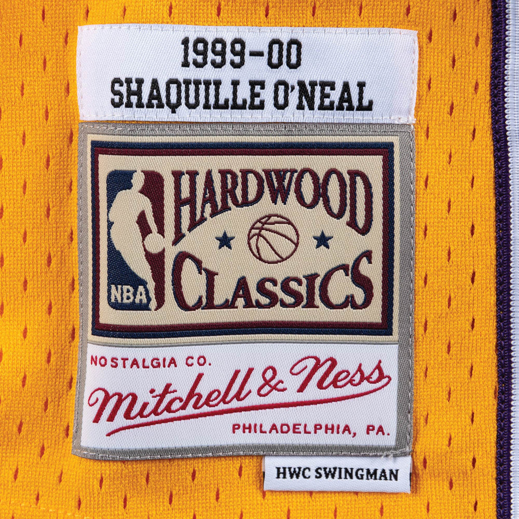 Mens Mitchell & Ness NBA Swingman Home Jersey Lakers 99 Shaquille O'Neal