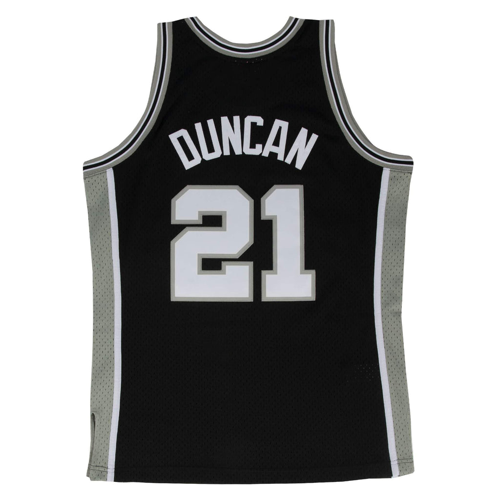 [SMJYGS18208-SASBLCK98TDU] Mens Mitchell & Ness NBA Swingman Road Jersey Spurs 98 Tim Duncan