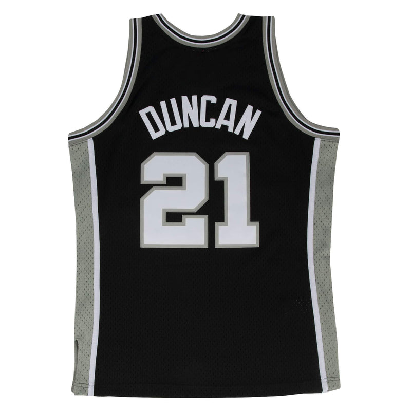 [SMJYGS18208-SASBLCK98TDU] Mens Mitchell & Ness NBA Swingman Road Jersey Spurs 98 Tim Duncan