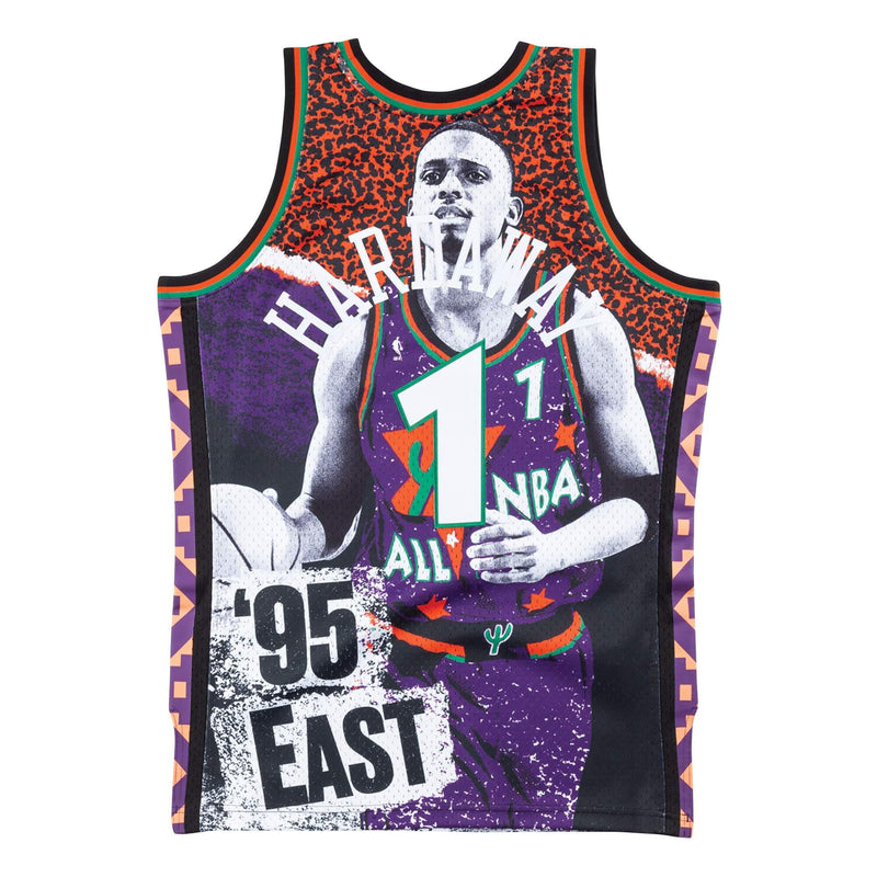 [SMJYNG18432-ASEBLCK95AHA] Mens Mitchell & Ness NBA Sublimated Swingman Jersey Allstar East 95 Hardaway