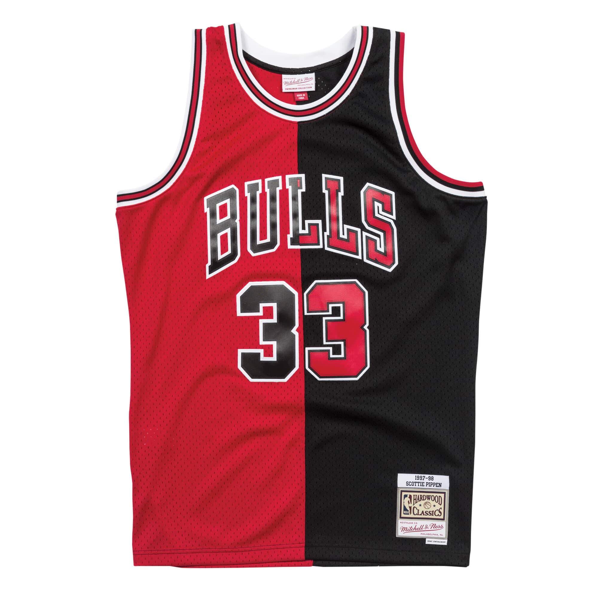 [SMJYSCBK-CBUNG186661SPI97] Mens Mitchell & Ness NBA Split Jersey 97 Bulls Alt Sp
