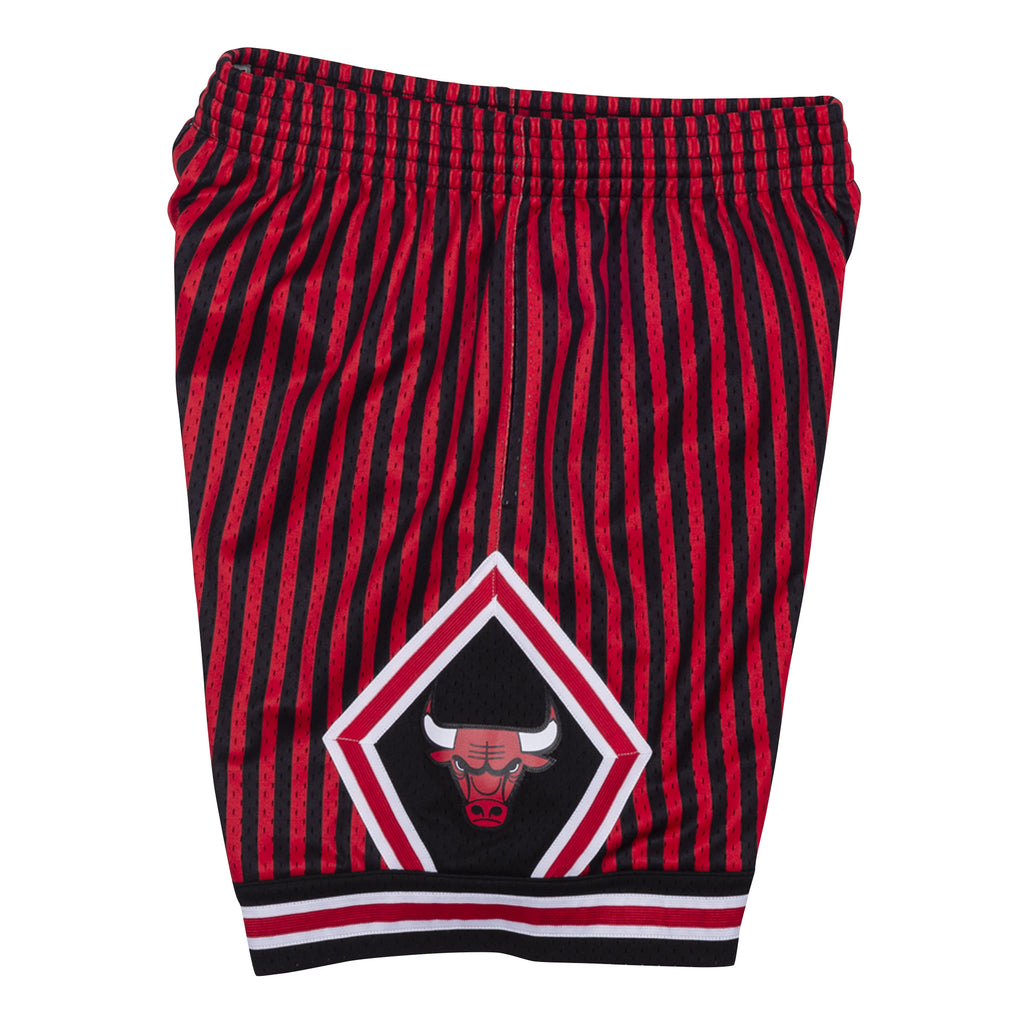 Mens Mitchell & Ness NBA Striped Swingman Short Chicago Bulls 1997