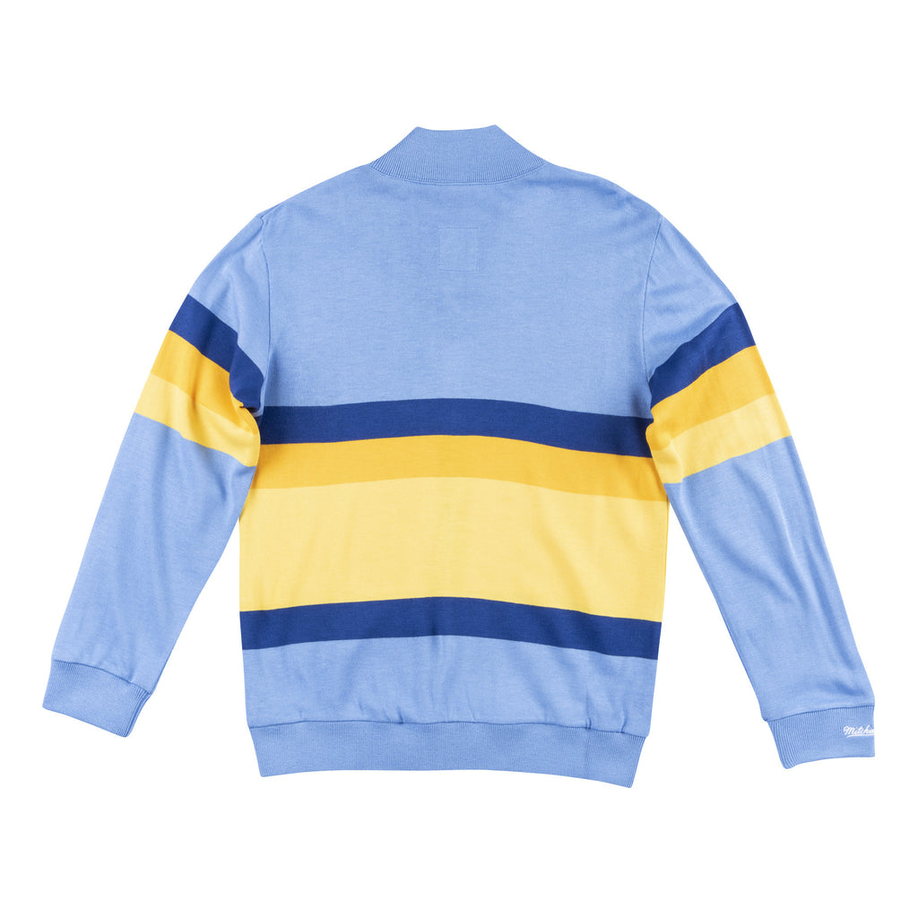 Mens Mitchell & Ness MLB Front Stripe Full Zip Sweater Milwaukee Brewers