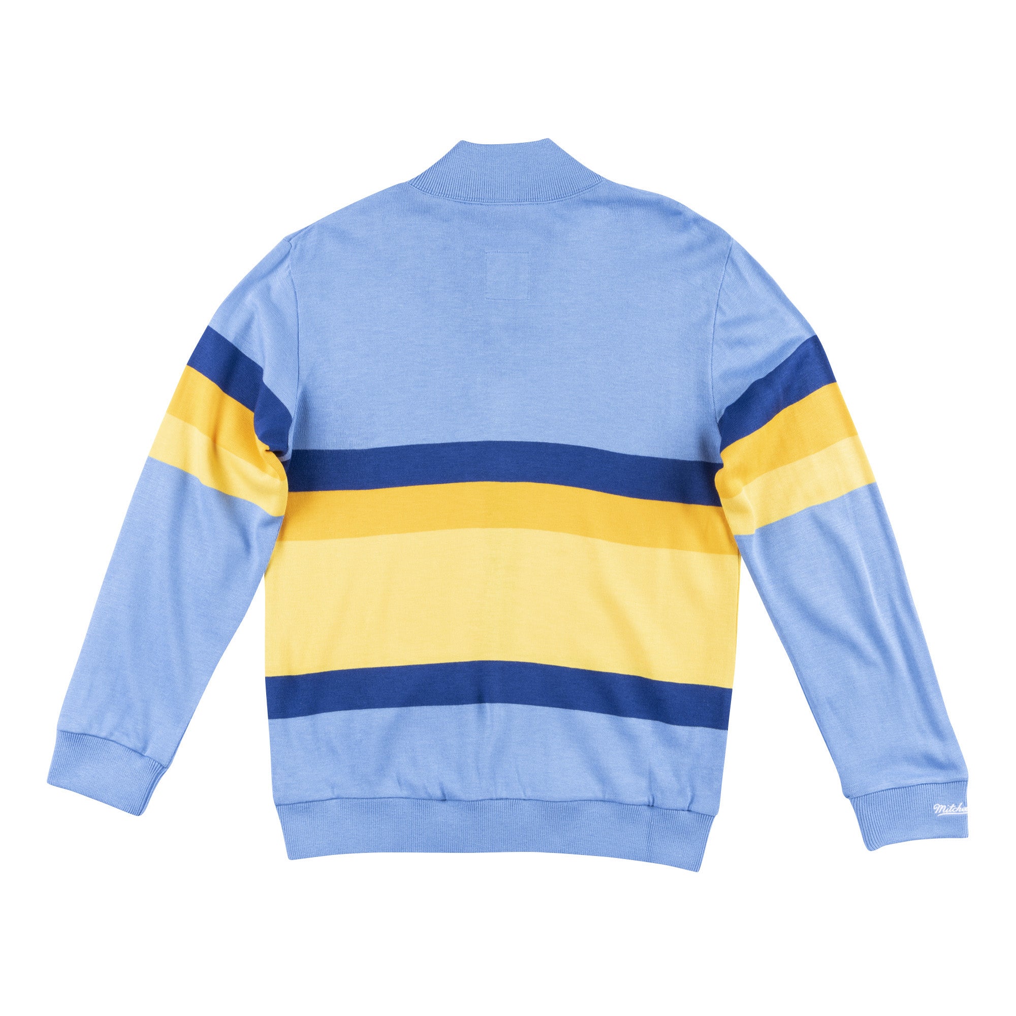 Mens Mitchell & Ness MLB Front Stripe Full Zip Sweater Milwaukee Brewers