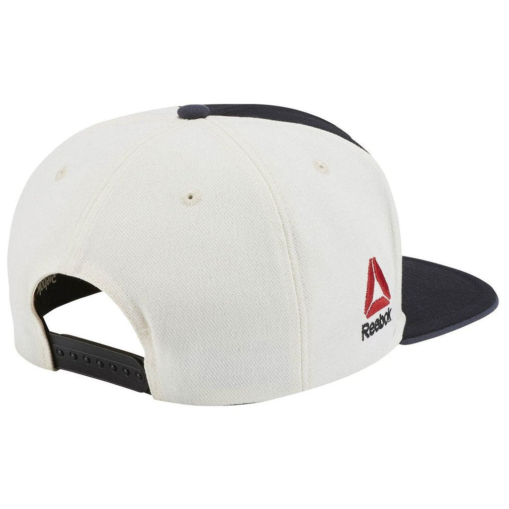[VX22Z] UFC Flat Brim Snapback Hat - Black | Dark Grey | Cream