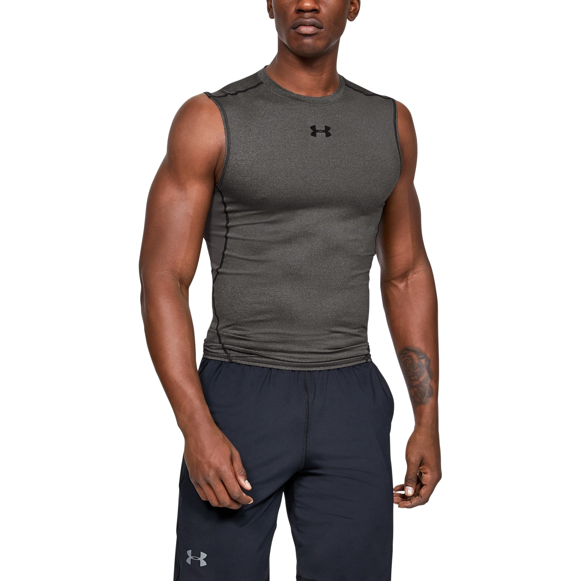 [1257469-090] Mens Under Armour HeatGear Armour Sleeveless Compression Shirt