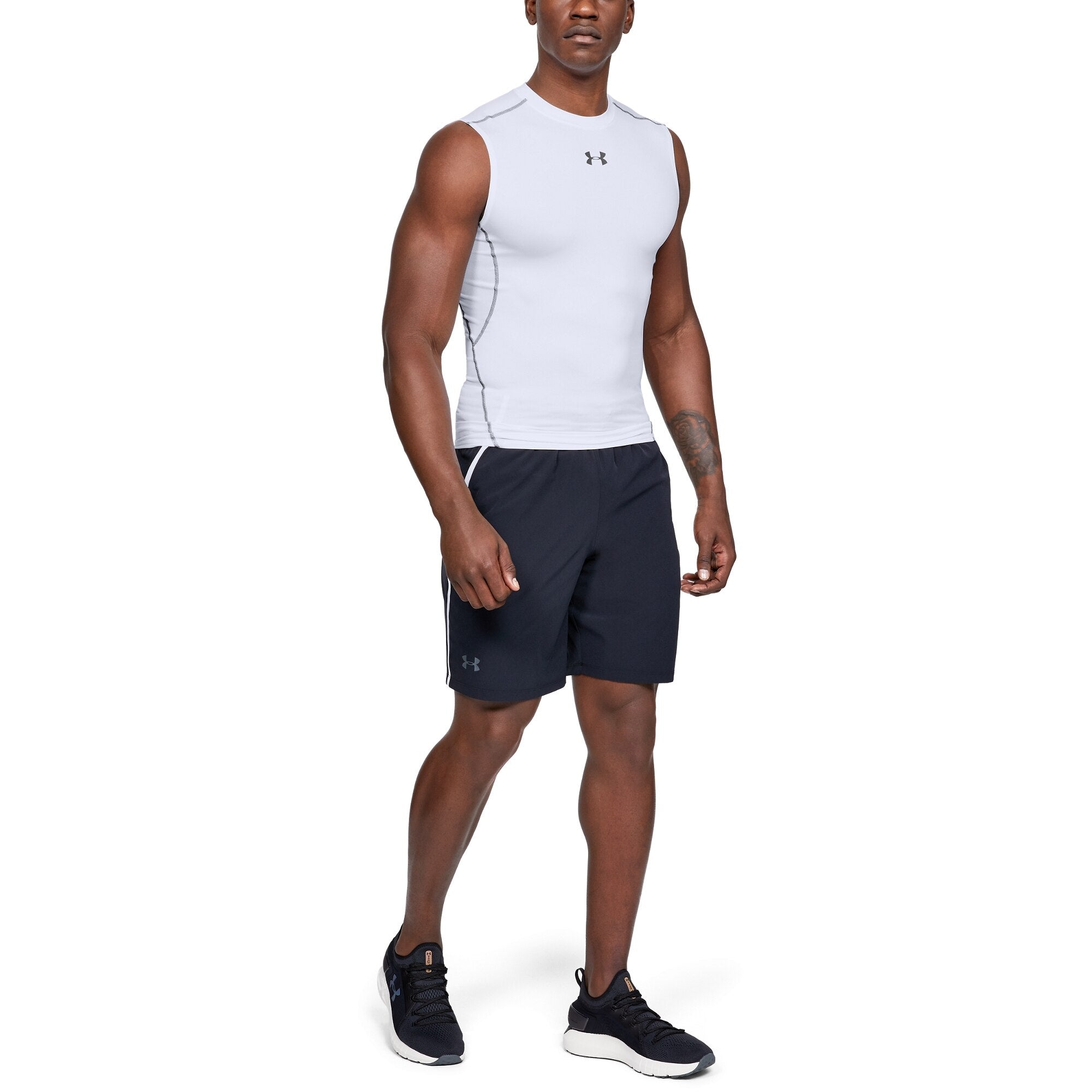 [1257469-100] Mens Under Armour HeatGear Armour Sleeveless Compression Shirt