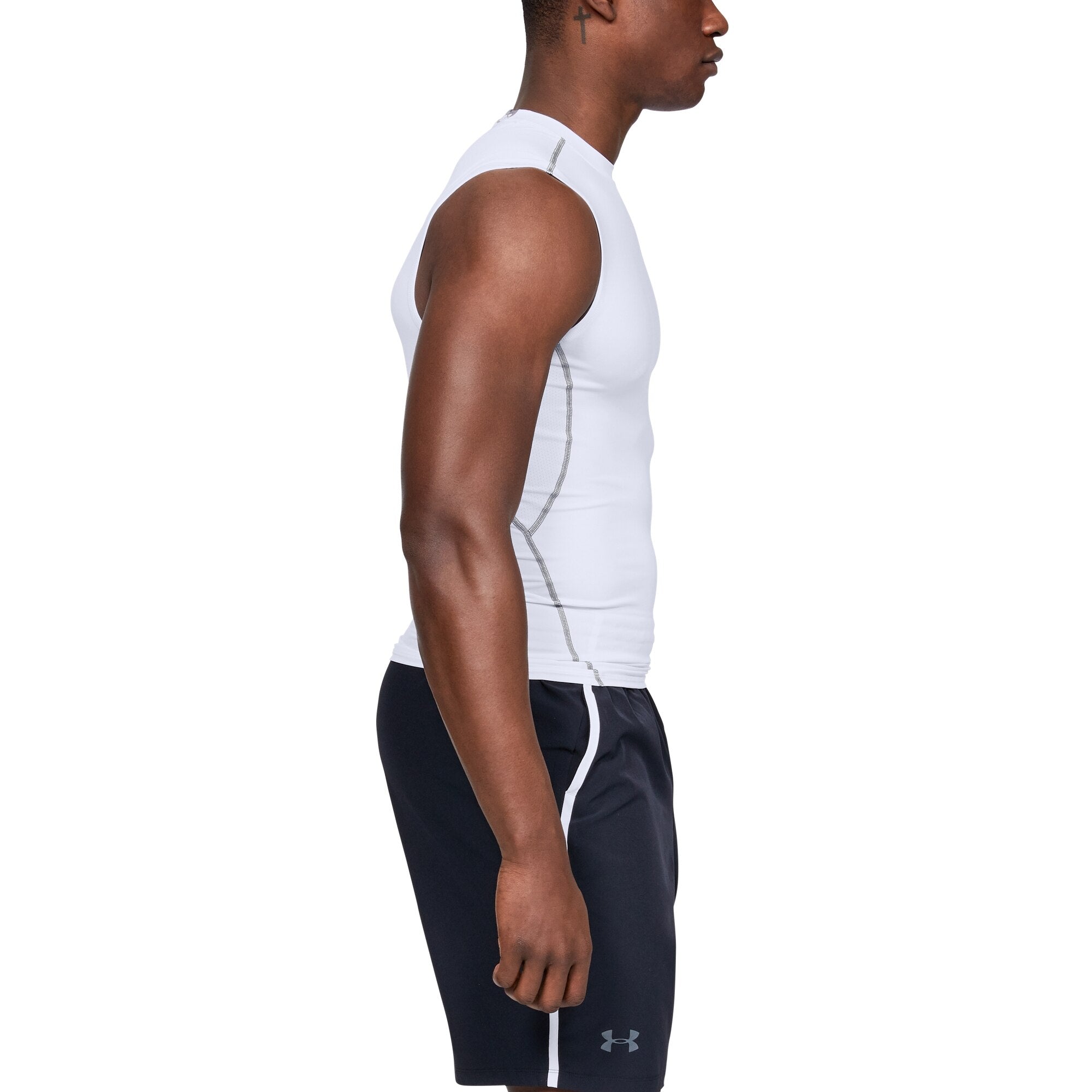 [1257469-100] Mens Under Armour HeatGear Armour Sleeveless Compression Shirt