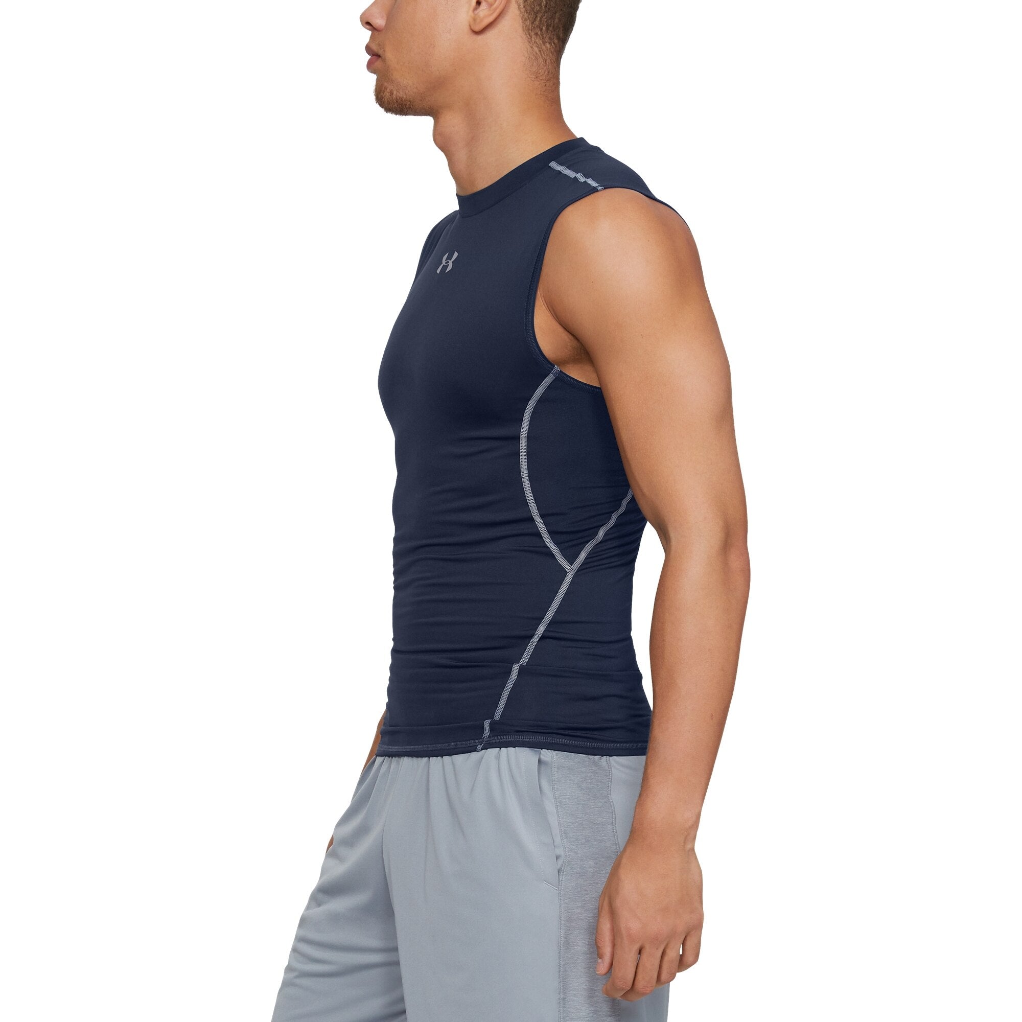 [1257469-410] Mens Under Armour HeatGear Armour Sleeveless Compression Shirt
