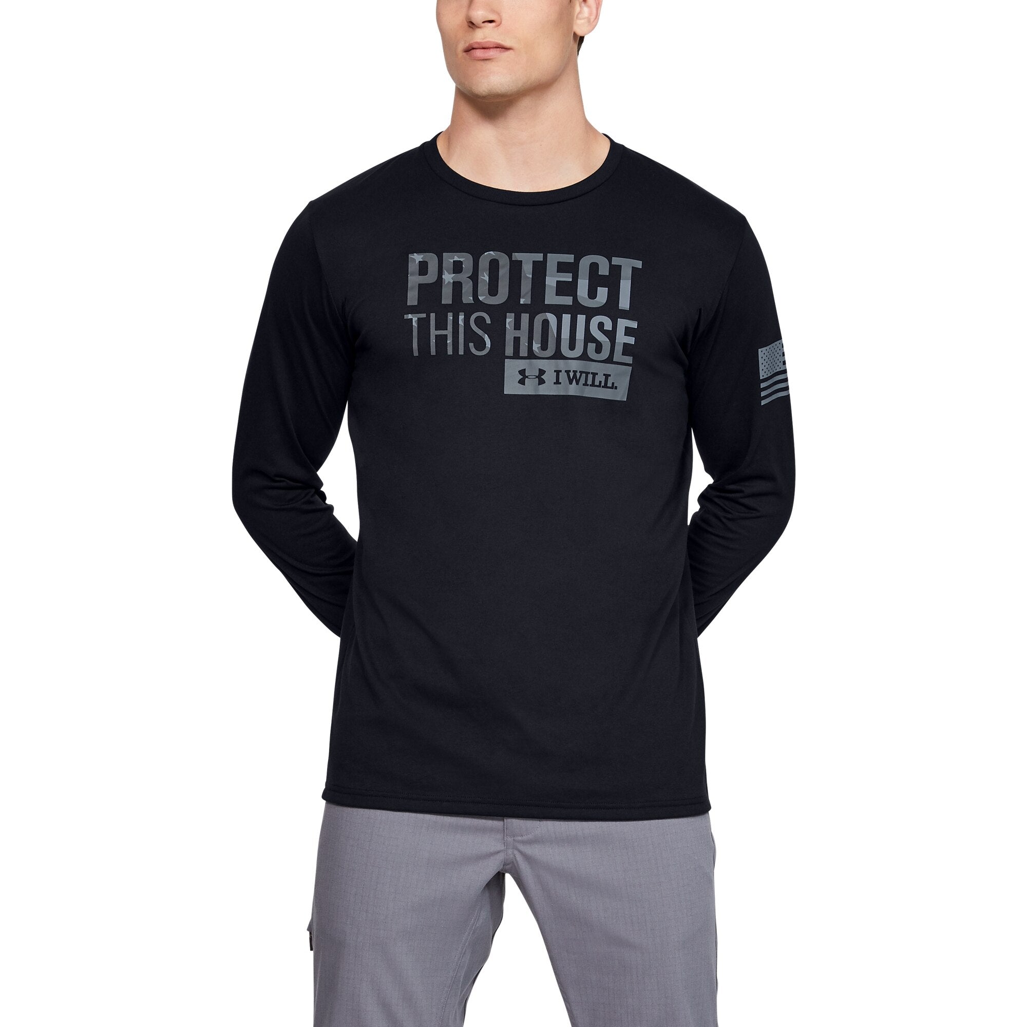 [1333370-001] Mens Under Armour Freedom Protect This House Long Sleeve Tee