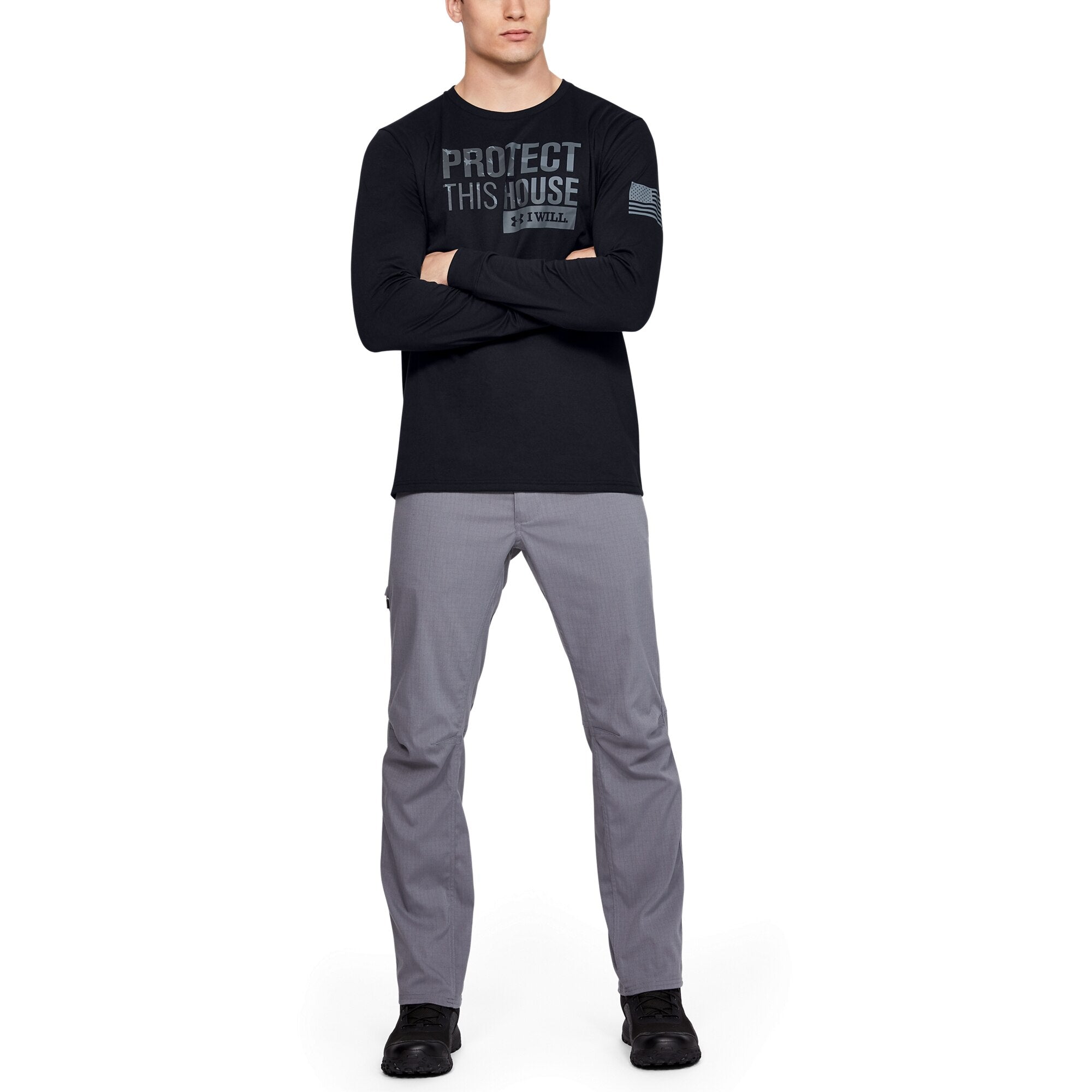 [1333370-001] Mens Under Armour Freedom Protect This House Long Sleeve Tee