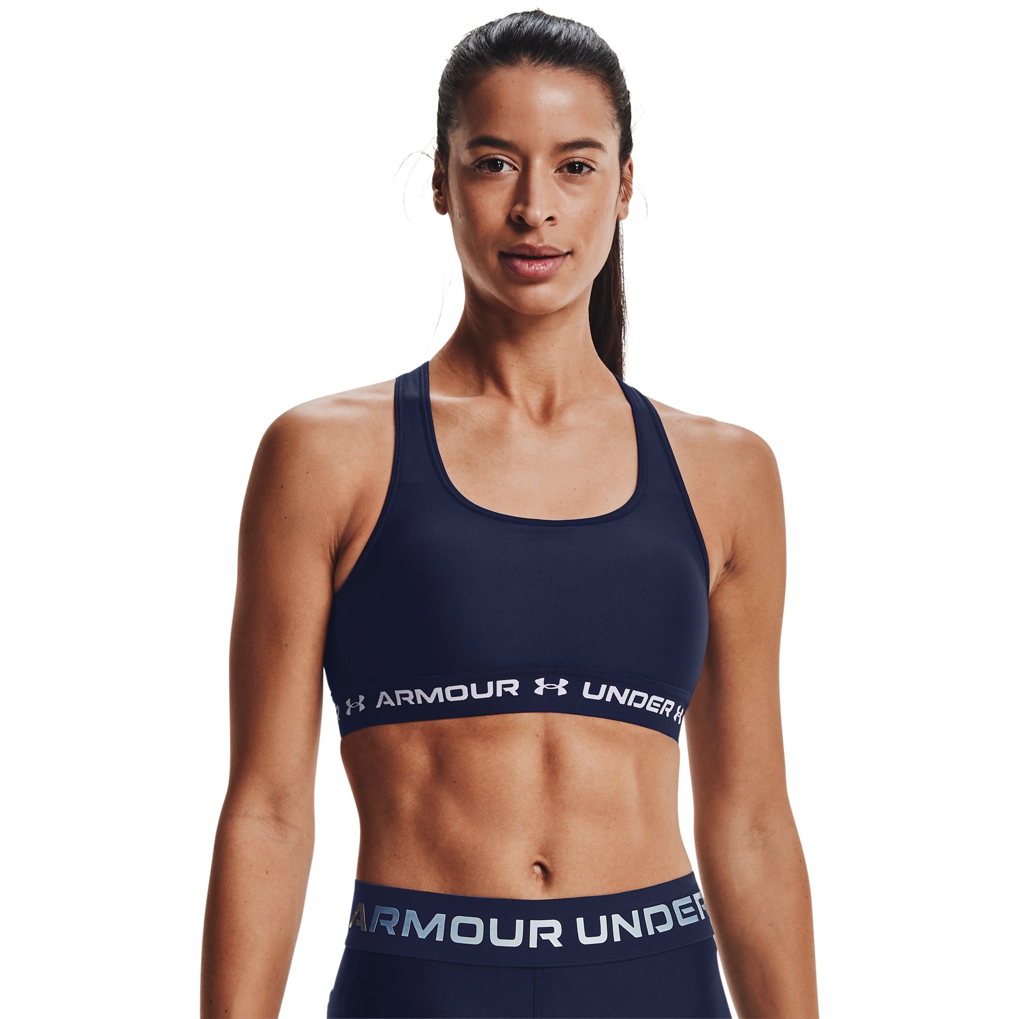 [1361034-410] Womens Under Armour Mid Crossback Sports Bra