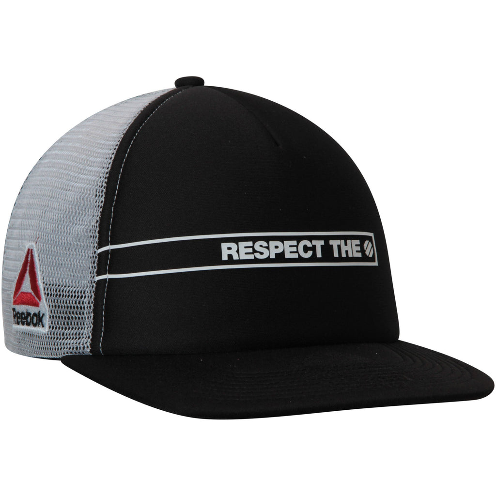 [VT56Z] UFC Foam Front Respect Structured Trucker Snapback - Black | White