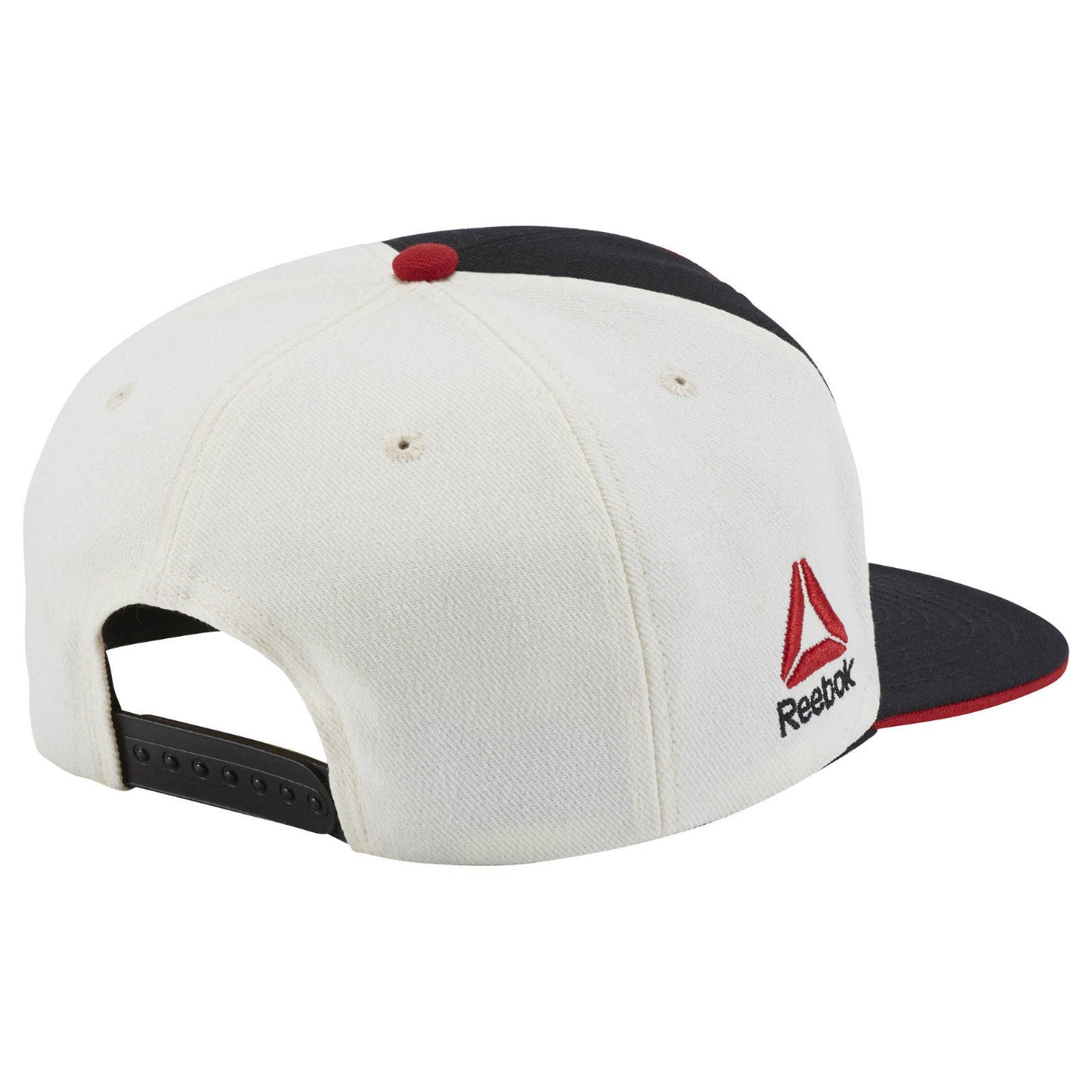 [VX22Z] UFC Flat Brim Snapback Hat - Black | Red | Cream
