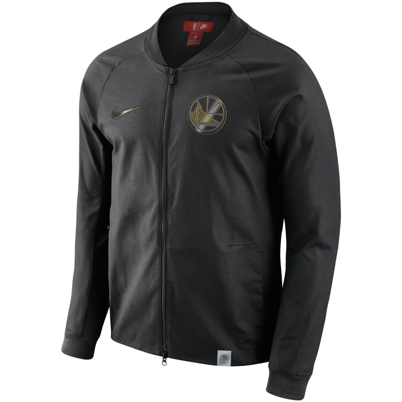 [860800-010] Mens Nike NBA Golden State Warriors Modern Varsity Jacket
