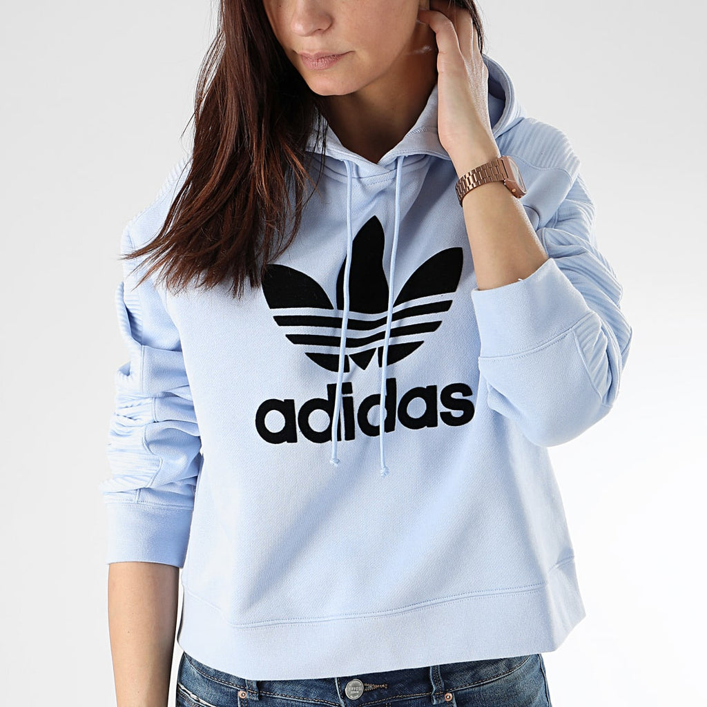 [DU9874] Womens Adidas Originals Cropped Hoodie