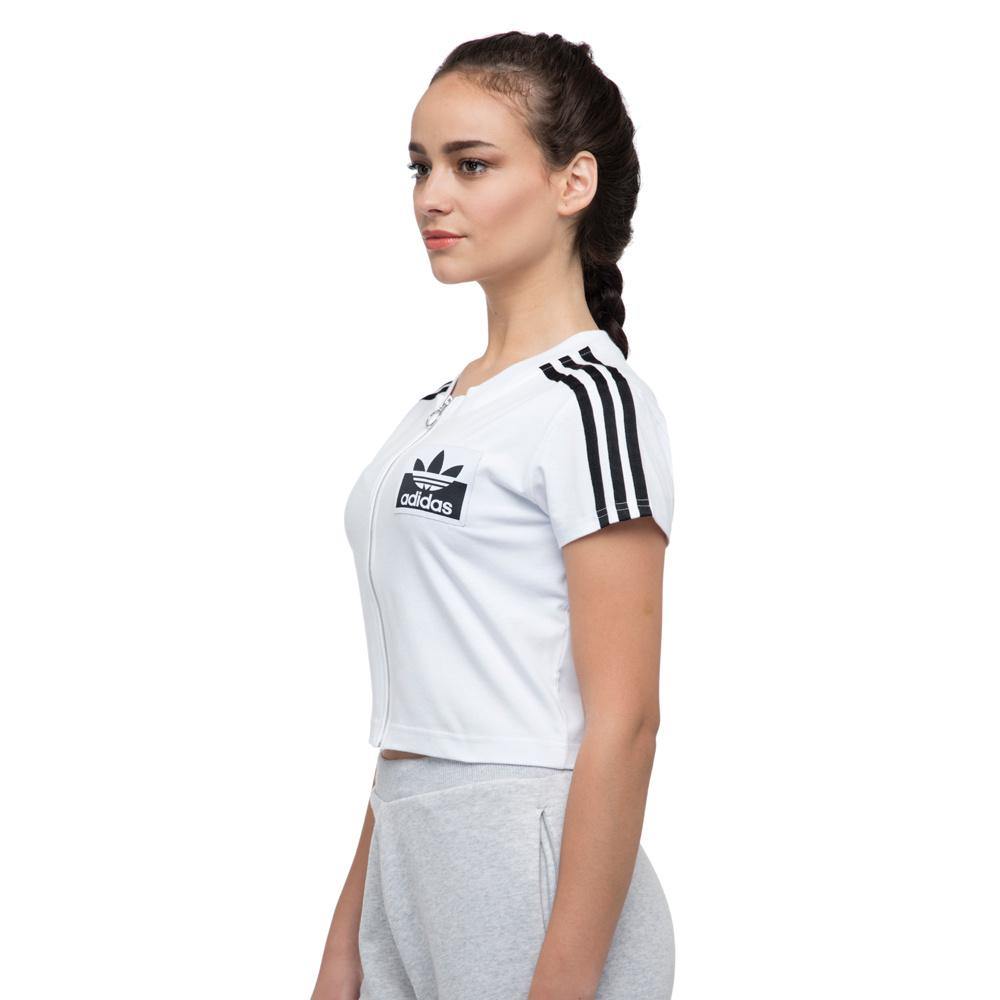 [DZ0019] Womens Adidas Olivia LeBlanc Zip Up Crop Top - sneakAR