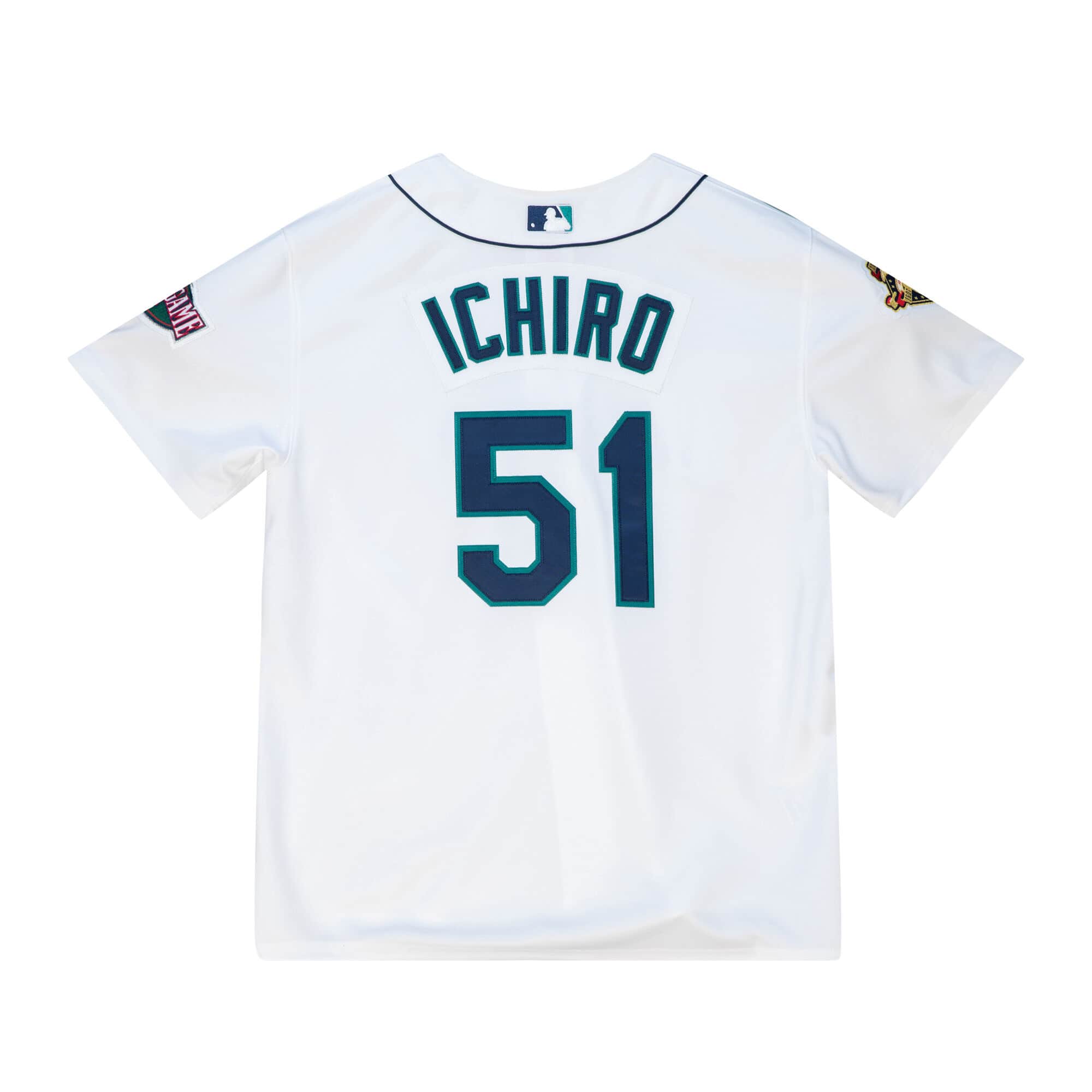 MITCHELL & NESS MLB WHITE JERSEY SEATTLE MARINERS 2001 ICHIRO SUZUKI